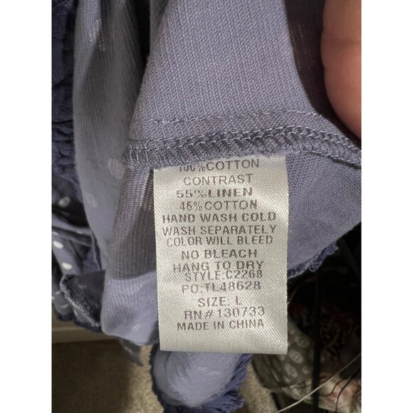 Umgee USA Polka Dot Short-Sleeve Tunic Dress With Belt & Ruffle Details - Picture 7 of 8